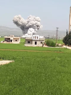 ف حماه الغربي  الطيران الحربي الروسي يستهدف بغارة جوية ثالثة أطراف تل هواش واطراف قرية الحميرات بجبل شحشبو بريف حماه الغربي الشهيد بتل هواش  محمد  بهجت  السلوم اثر قصف الطيران الروسي ووجود عديد من الجرحى شهيده تقريبا حوالي ٦٠ عام