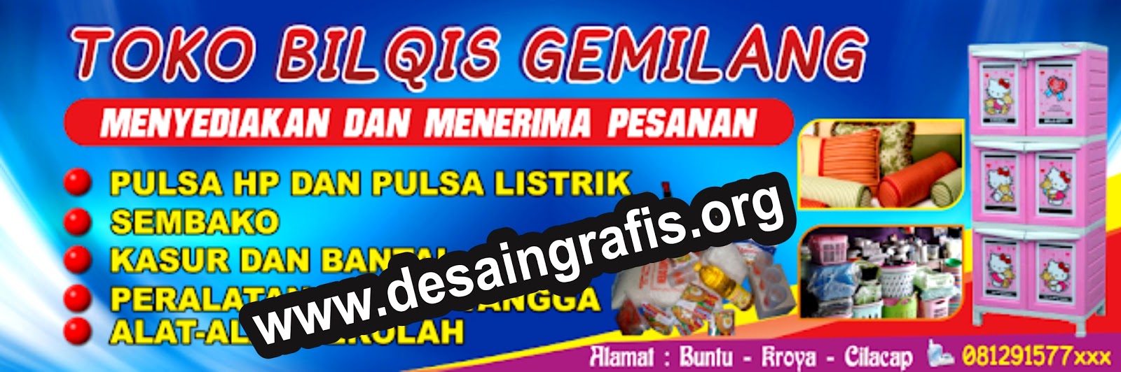 Desain Banner Toko / Warung Sembako / Kelontong cdr 