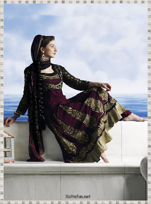 Anarkali Umbrella Frock Dress With Churidar Pajama  