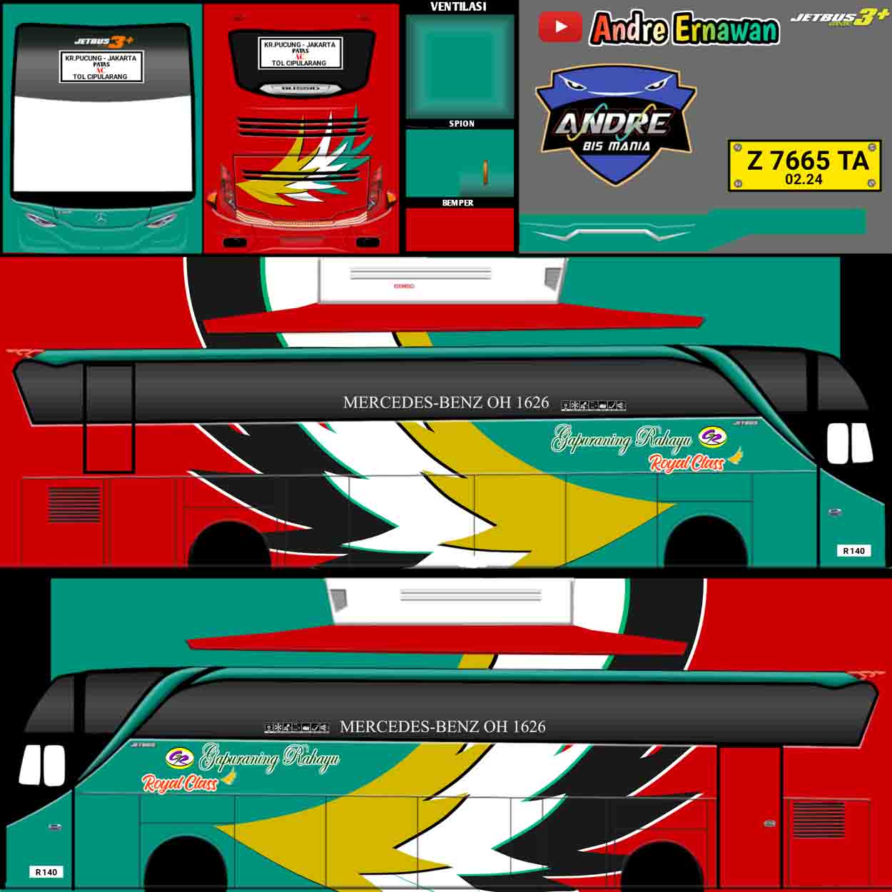 livery bus gapuraning rahayu