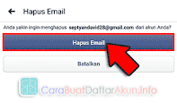 cara menghapus email utama facebook yang tersimpan