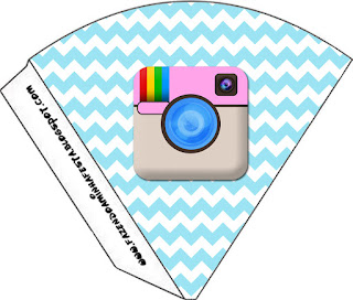 Instagram Party Free Printable Cones.