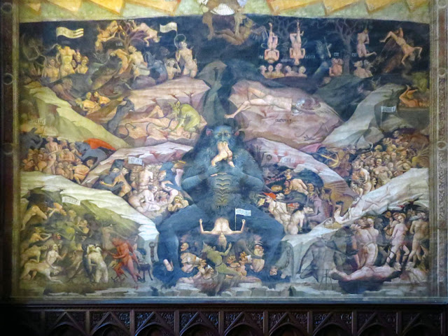 Heaven and Hell fresco by Giovanni da Modena, Chapel of the Magi once Bolognini Chapel, Basilica of San Petronio, Bologna