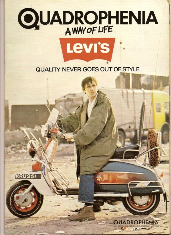 La pubblicità dei Levi's jeans che riprende il film Quadrophenia