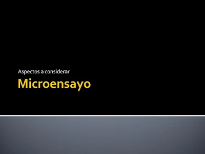 Que es un Microensayo