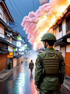 Sakura Smoke: A Rainy Day in Suburban Japan