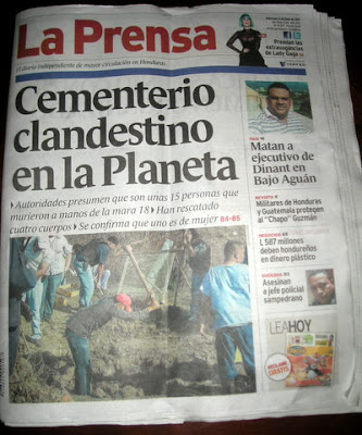 La Prensa Honduras headlines 06-08-11