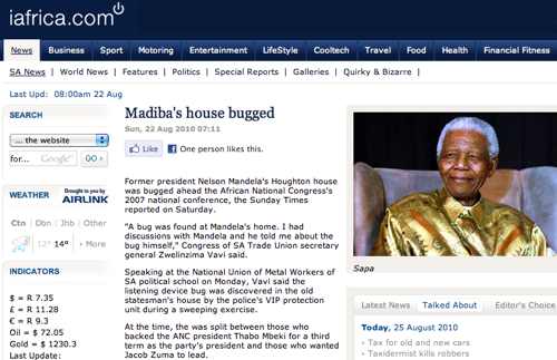 iafrica.com | news | sa news Madiba_s house bugged.jpg