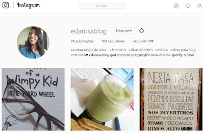 instagram do blog e da rosa