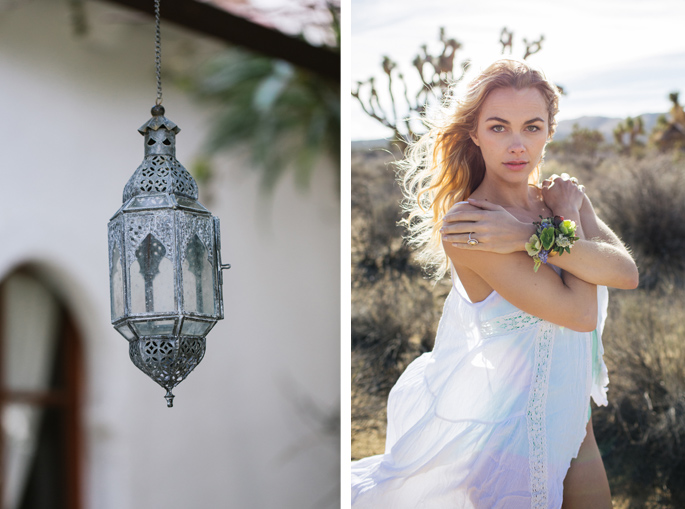 Destination Wedding ideas / Photography: Kacie Q. Photography / Styling + Planning: Katalin Green / Swimwear: Nicolita Swimwear / Location: Joshua Tree National Park / Necklace: Mountainside Designs / Ring: Fly Free Designs / Headpiece: Jennifer Behr / Flowers: Katalin Green + Mac's Floral 