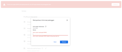 Cara Memasukkan dan Verifikasi NPWP Pada Akun Adsense