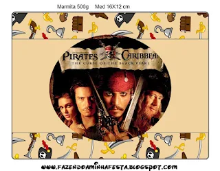 Pirates of the Caribbean Free Printable Labels.