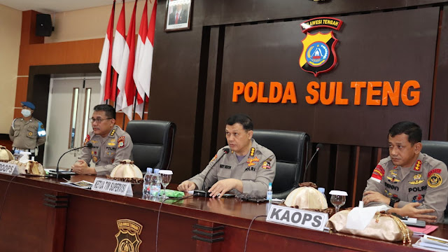 Tim Supervisi Ops Madago Raya Kunjungi  Polda Sulteng