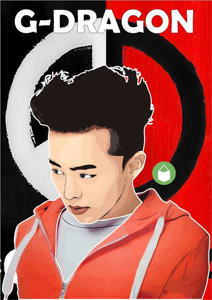 G-Dragon (Big Bang) Vector Kartun