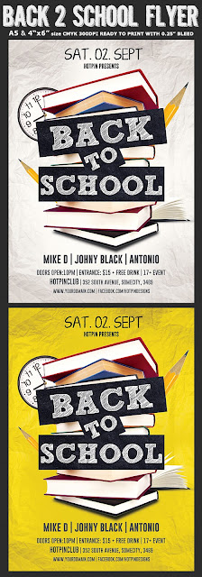  Back to School Party Flyer Template 