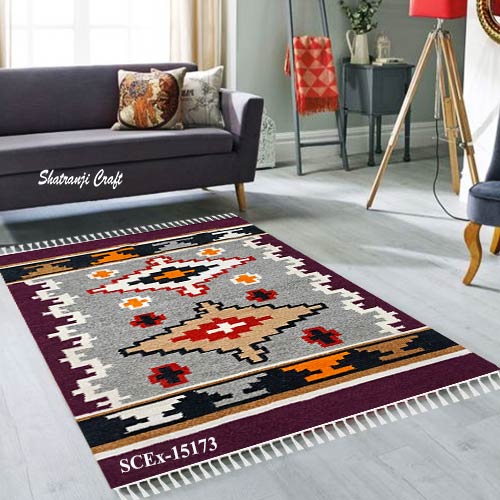 Satranji latest design (3'x5' feet) red, yellow, sky blue mat in Rangpur শতরঞ্জি দাম SCEx-15173