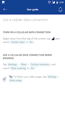 Turn On Cellular Data Connection, Use Cellular Data Connection when Roaming in Nokia 6 Android Mobile Phone