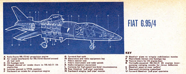 FIAT G.95/4 cutaway drawing