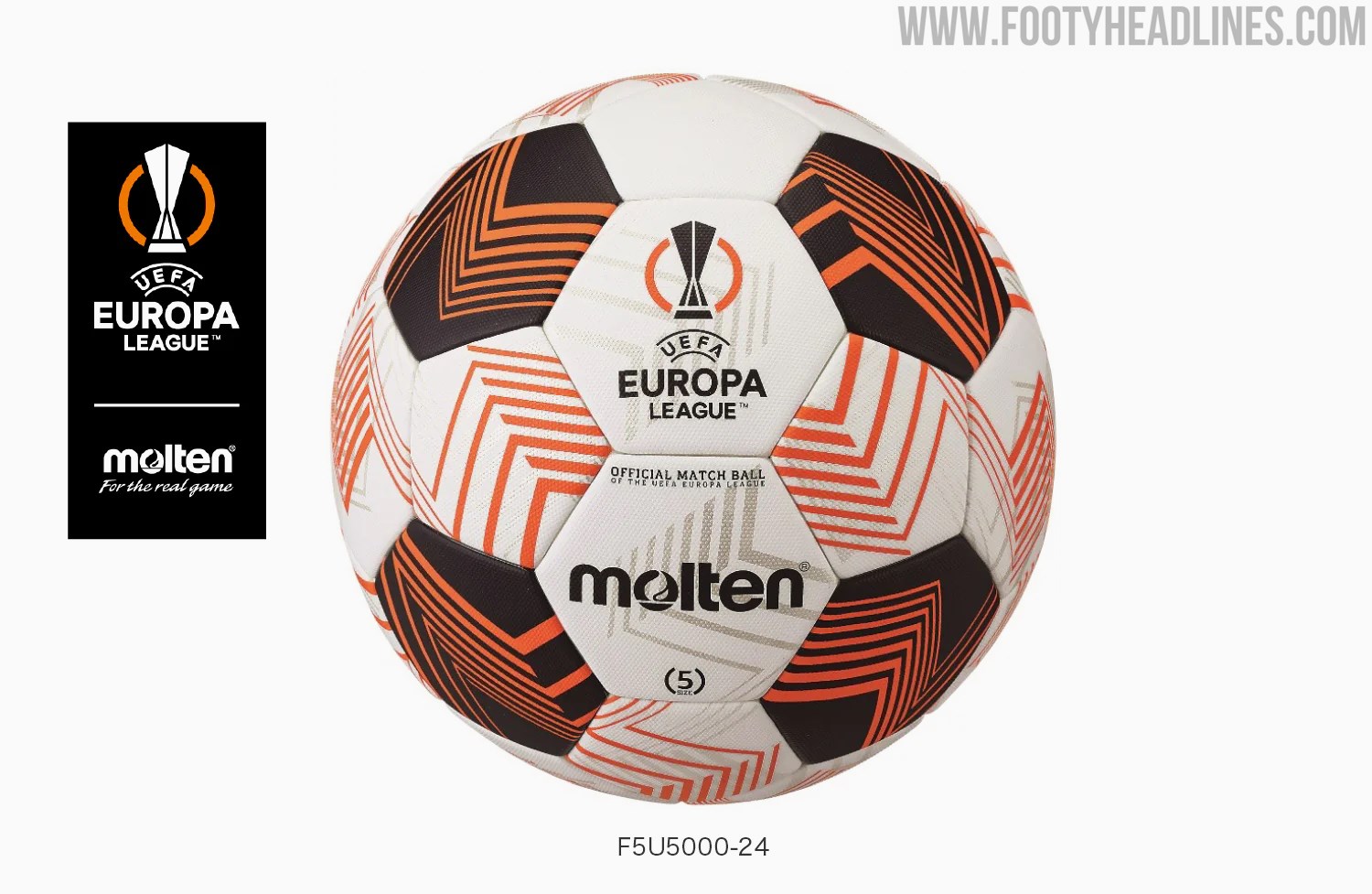 Ballon de Football Molten UEFA Europa League Match Officiel 2023/2024 -  Balles de Sport