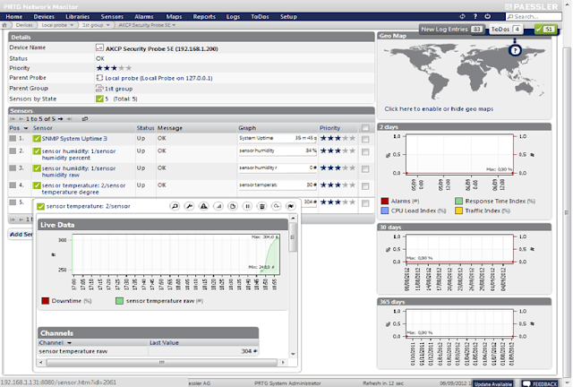 Monitoring Network dan Environment dgn PRTG+AKCP