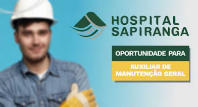 Hospital Sapiranga abre vagas para Aux. Manutenção Geral em Sapiranga