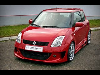 Modified Suzuki Swift Red Custom