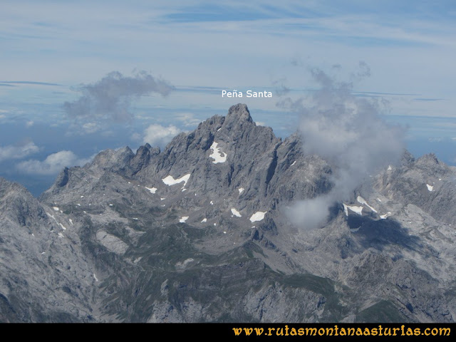 Ruta el Cable, Padiorna, Collado Jermoso, Palanca, Fuente De: Vista de Peña Santa desde la Palanca