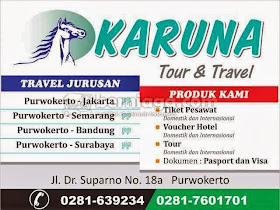 Alamat Travel Karuna Tour and Travel Purwokerto