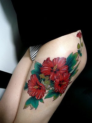 Tattoos on men thigh and thigh tattoo for girls can be 