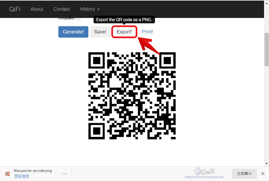 製作 WiFi 連線 QR Code