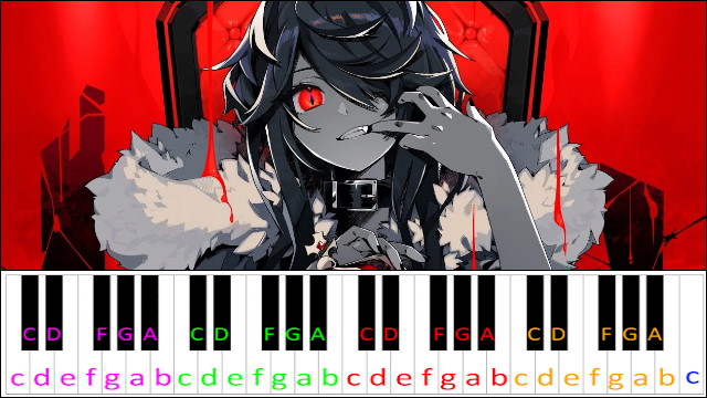 【GUMI】KING【Kanaria】 Piano / Keyboard Easy Letter Notes for Beginners