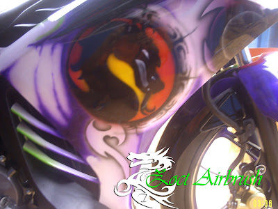 Modifikasi Airbrush Jupiter MX 2011 motif Dragon Ballz