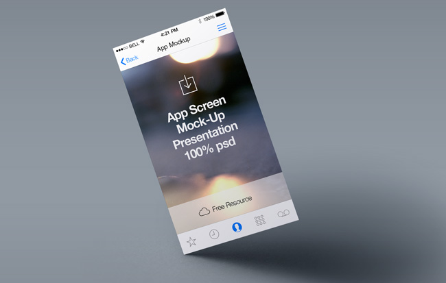 Perspective App Screen PSD Mock-Up