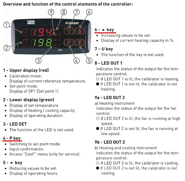 Temperature calibrator (instructions)