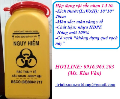 Bán hộp kim tiêm y tế 1.5 lít ở Bình Tân