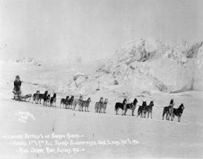 Leonhard Seppala & his winning dogsled team during 9th_All-Alaska Sweepstakes dogsled race University of Washington [Public domain]