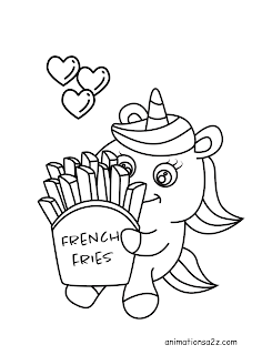 Unicorn with french fries