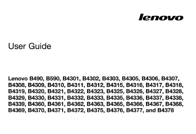 Lenovo B590 Manual