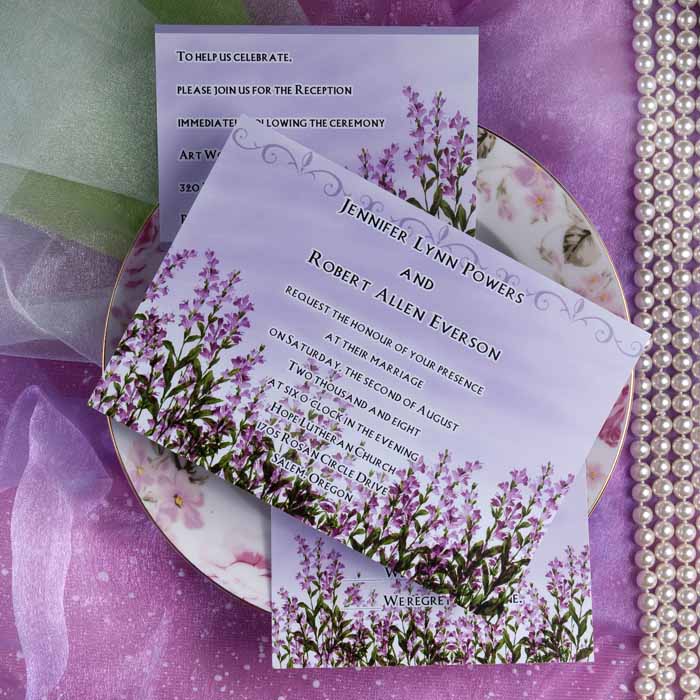 Your lavender wedding invitations