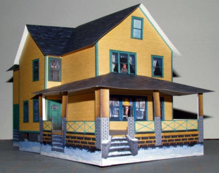 A Christmas Story House Papercraft