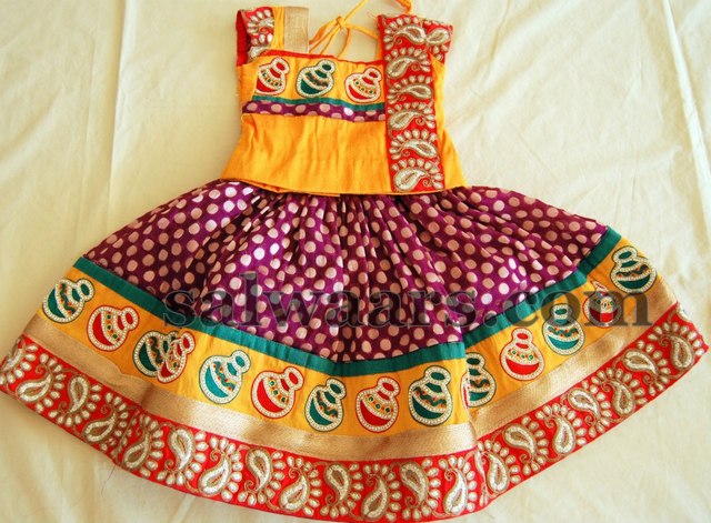 Polka Dots Lehenga For 6 Months Old