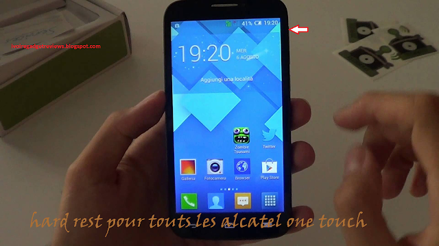 hard reset alcalcatel one touch