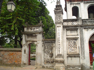 Main access gate to the Temple of Literature. Hanoi (Vietnam)