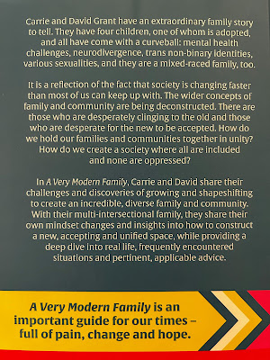 back cover of a very modern family book