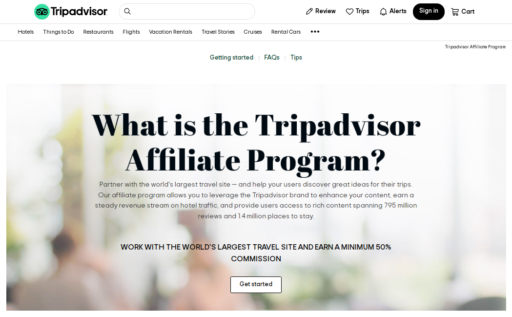 tripadvisor affiliate program commissions