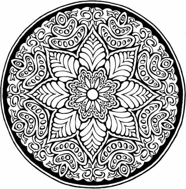 Difficult Flower Coloring Pages