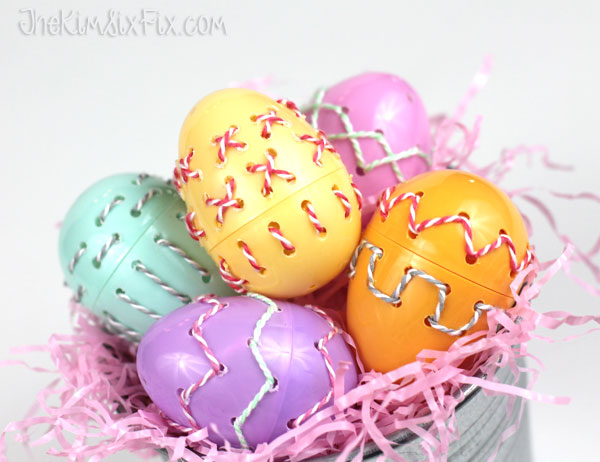 Cross stitched easter eggs