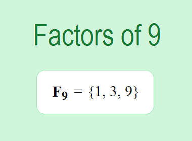 Factors of 9