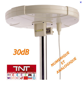 marque Dune antenne omnidirectionnelle 360 pour TNT extérieure amplifié