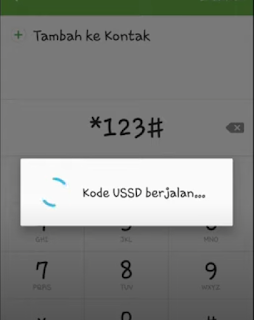 tekan *123#, kemudian OK/YES/CALL